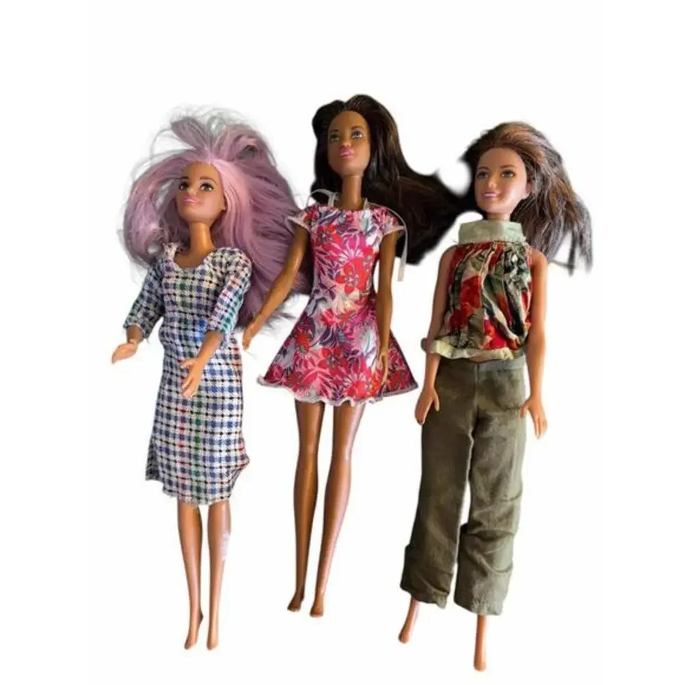 Barbie 3 each they are 2015 year some wear no original box t-14